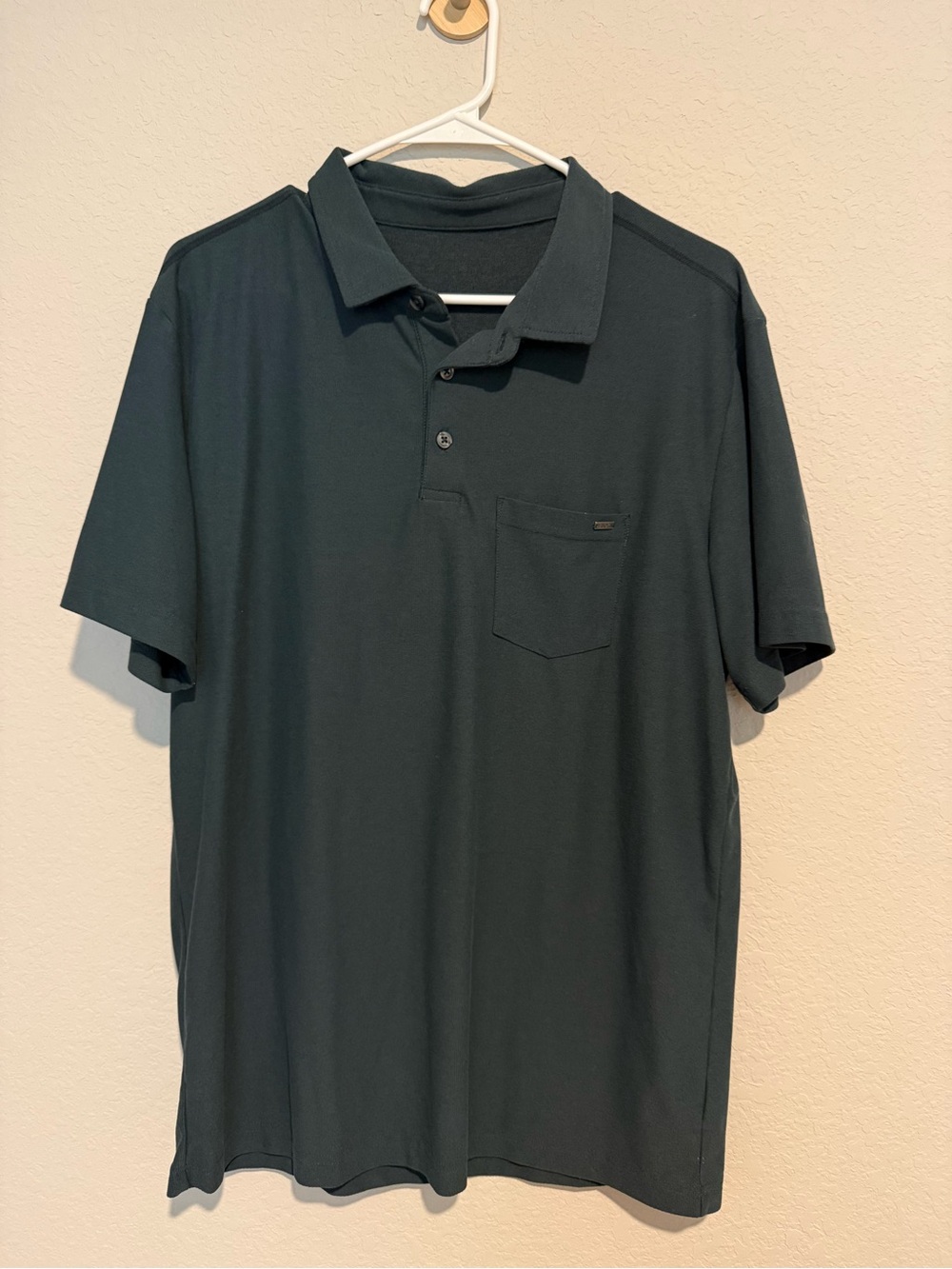 Vuori Men's Forest Green Polo with Chest Pocket